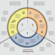 vector illustration template with text areas on 3 positions