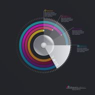 Business circle infographic template N8
