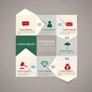 modern paper texture flowchart infographic elements