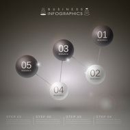 realistic 3d glossy ball infographic elements N2