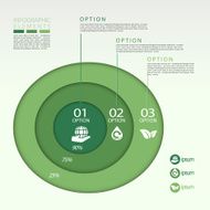 modern eco concept pie chart infographic elements