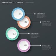 colorful modern paper circle infographic elements N3