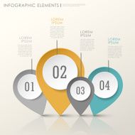abstract modern paper location mark infographic elements N7
