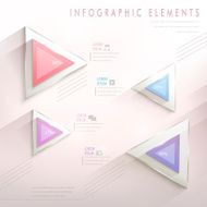 colorful modern triangle abstract infographic elements