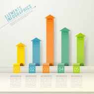 modern arrow bar chart infographic elements N5