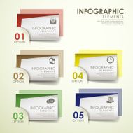 abstract colorful paper card infographic elements