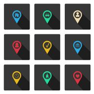 Set with flat icons N2