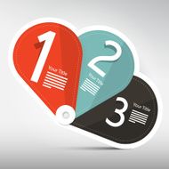 Three Steps Infographics Vector Labels Design