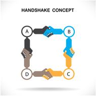 Business partners shaking hands as a symbol of unity