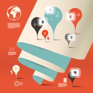 Paper Vector Infographics Template N2