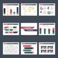 Infographics for presentations Slide set Vector elements