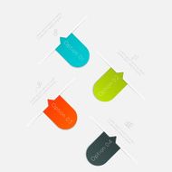 Abstract business info graphics template with icons N105
