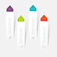 Abstract business info graphics template with icons N107