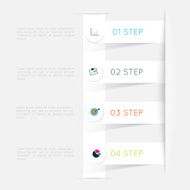 Abstract business info graphics template with icons N108