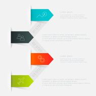 Abstract business info graphics template with icons N109