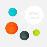 Abstract business info graphics template with icons N111