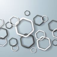 Black And White Hexagon Rings