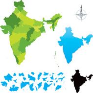 India map with regions