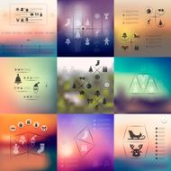 Christmas infographic with unfocused background N190