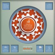Circle in Circles Holes Retro Background Infographic N2