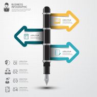Vector Education and Business pen Infographics step option N2