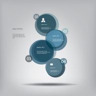 Round 3d infographic elements with various icons suitable for infographics
