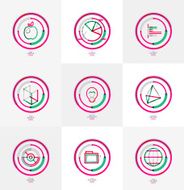 Minimal thin line design web icon set N30