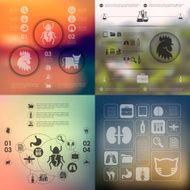 veterinary infographic with unfocused background N81
