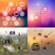medical infographic with unfocused background N78