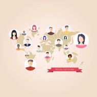 Flat icons for social media