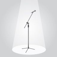 The microphone on the stage under spotlights N3