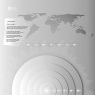 World map in perspective infographic vector template for business design N7