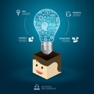 infographic Business Concept thinking business Modern Design bulb