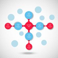 colorful round diagram metaball infographics N22