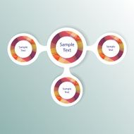 colorful round diagram metaball infographics N23