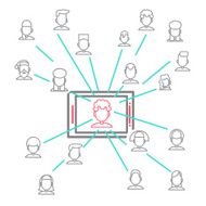 Social Networking People Conceptual Vector Design N2