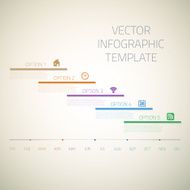 Web Infographic Timeline Template Layout With Vector Icons coul N14