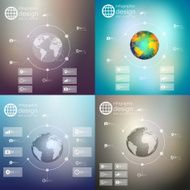 Infographics set templates for business design N2
