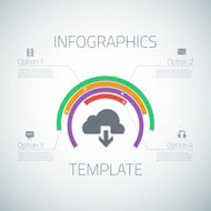 Web Infographic Timeline Pie Template Layout With Vector Icons N13
