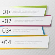 Modern paper numbered banners color Design template N2