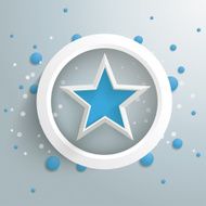 Blue Star White Ring Bubbles