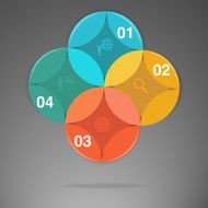 Vector of Business circle info graphic layout