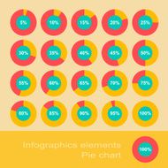 Circle Diagram Pie Infographic Elements N5