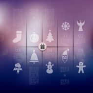 Christmas infographic with unfocused background N195