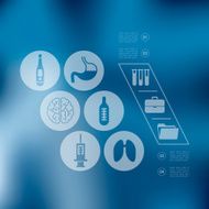 medicine infographic with unfocused background N75