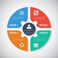 Web Infographic Timeline Pie Template Layout With Vector Icons N18