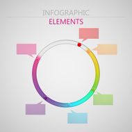 vector abstract 3d paper infographic elements for print or web N14