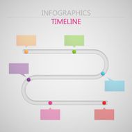 vector abstract 3d paper infographic elements for print or web N17