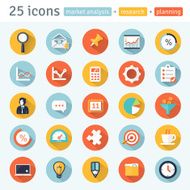 Set of market analysis app icons N2