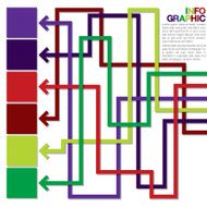 Bright infographic arrows in vector format N19